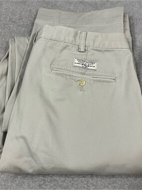 Vintage Polo Ralph Lauren Andrew Pant Mens 36T/38Khaki Pleated Classic Chino